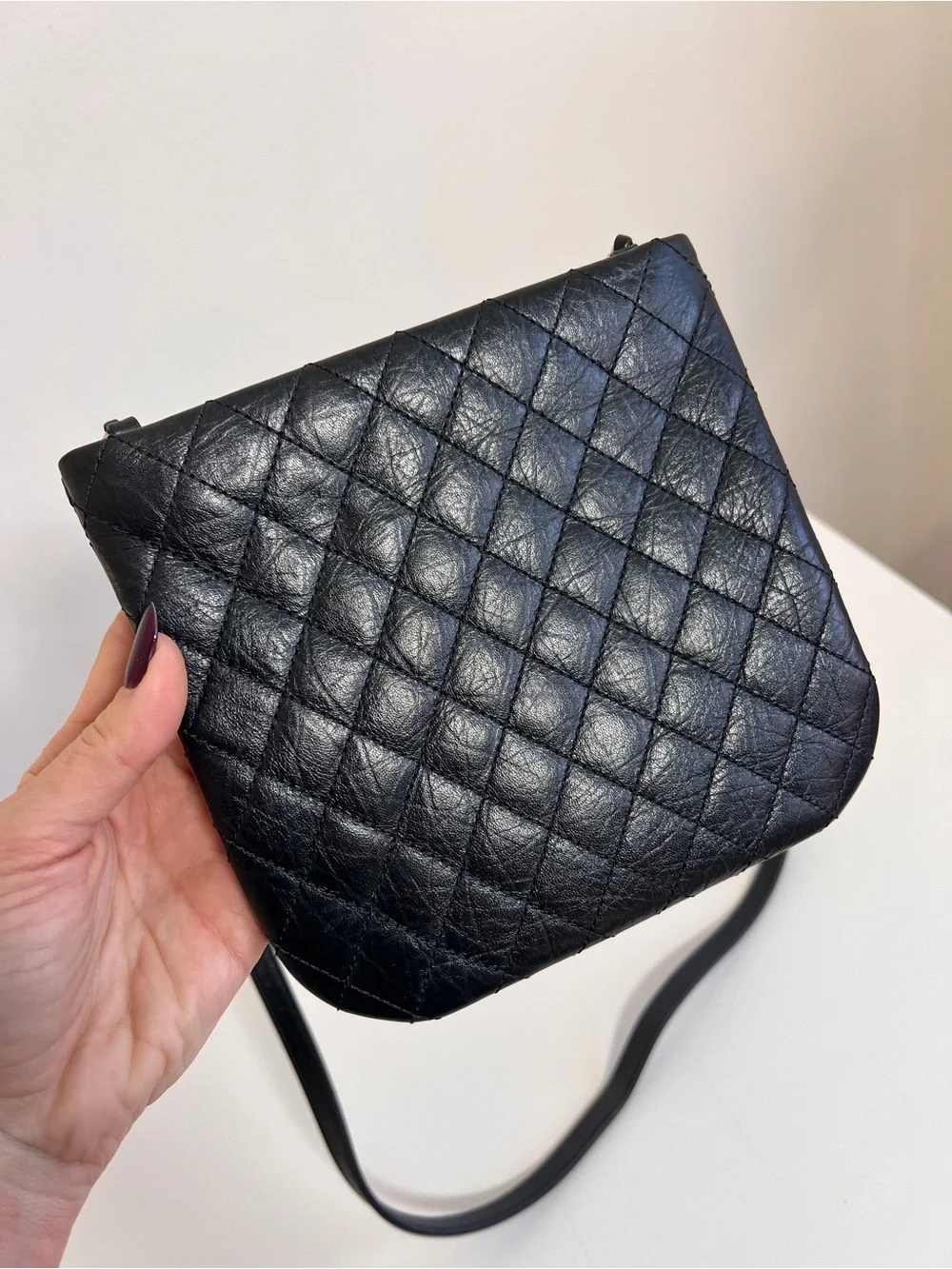 CHANEL Black Quilted Lambskin Crossbody with CC Turn-Lock